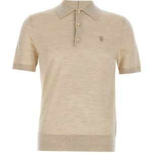 Burberry, Heren, Tops, Beige, Maat: L Wol,