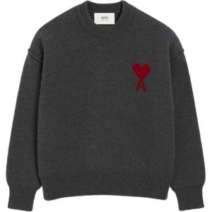 Ami Paris, Dames, Truien, Grijs, Maat: M Wol,