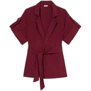 Oltre, Dames, Blouses & Shirts, Rood, Maat: S Viscose,