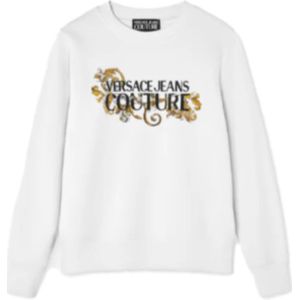 Versace Jeans Couture, Heren, Sweatshirts & Hoodies, Wit, Maat: S Katoen,