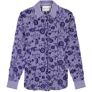 Fabienne Chapot - Blouse - Blauw - Biologisch Katoen
