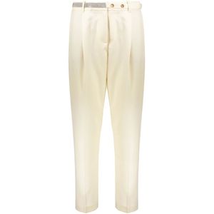 Fabiana Filippi, Dames, Broeken, Beige, Maat: XS Wol,