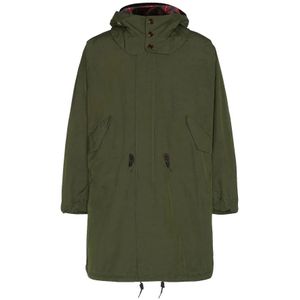 Barbour, Heren, Mantels, Groen, Maat: M Leer,