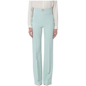 Elisabetta Franchi, Dames, Broeken, Groen, Maat: L