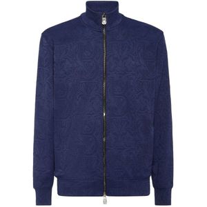 Billionaire, Heren, Sweatshirts & Hoodies, Blauw, Maat: M Fleece,