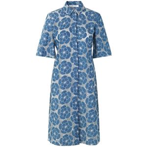 Samsøe Samsøe, Dames, Jurken, Blauw, Maat: S Katoen,