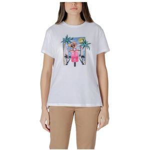 Liu Jo - T-shirt - Wit - Katoen - Korte Mouwen