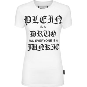 Philipp Plein, Dames, Tops, Wit, Maat: L Katoen,