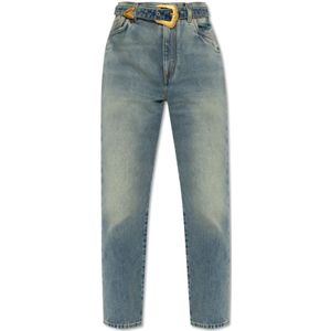 Balmain Rechte jeans , Blue , Dames , Maat: 2XS