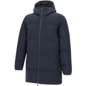 Herno, Heren, Jassen, Blauw, Maat: M Leer,