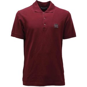 Dolce & Gabbana - Poloshirt - Bordeauxrood - Katoen/Polyester