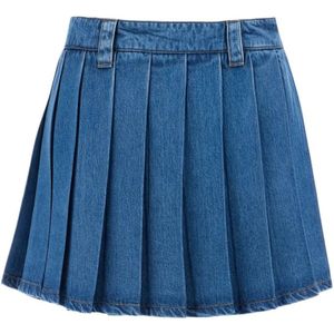 Miu Miu, Dames, Rokken, Blauw, Maat: S Katoen,