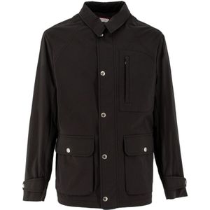 Brunello Cucinelli - Sportief Jack - Bruin - 100% Katoen - Waterafstotende Laag