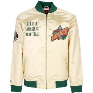Mitchell & Ness, Heren, Jassen, Geel, Maat: XL Satijn,