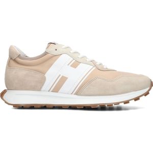 Hogan Beige Suède Canvas Lage Sneakers , Beige , Heren , Maat: 47 EU