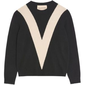 Valentino Garavani, Heren, Truien, Zwart, Maat: L Wol,