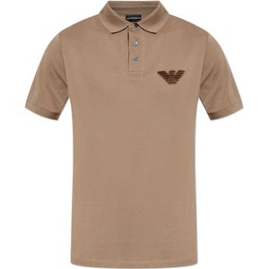 Emporio Armani, Heren, Tops, Bruin, Maat: S Katoen,