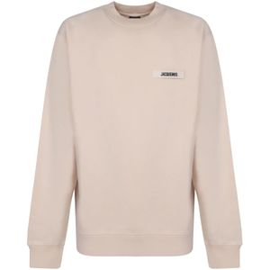Jacquemus, Heren, Truien, Beige, Maat: S Katoen,