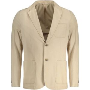 Guess, Heren, Jassen, Beige, Maat: M Katoen,
