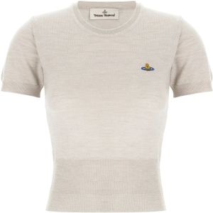 Vivienne Westwood, Dames, Truien, Grijs, Maat: XS Leer,