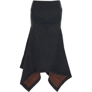 The Attico, Dames, Rokken, Grijs, Maat: 2XS Katoen,