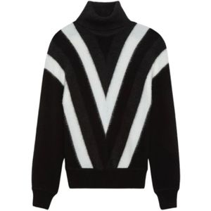 Saint Laurent, Heren, Truien, Zwart, Maat: S Wol,