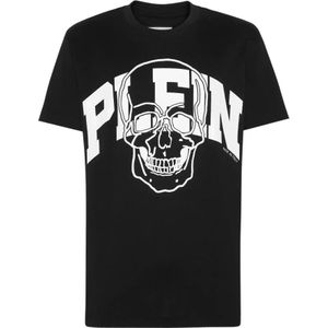 Philipp Plein, Heren, Tops, Zwart, Maat: M Katoen,