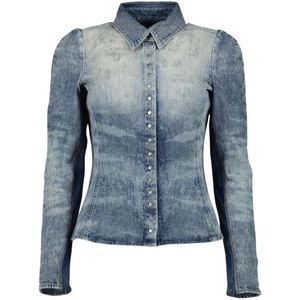 Diesel, Dames, Jassen, Blauw, Maat: L Denim,