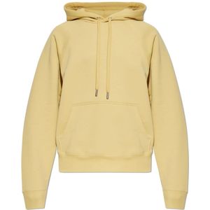 Ami Paris, unisex, Sweatshirts & Hoodies, Geel, Maat: 2XS Katoen,