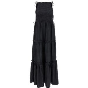 Ganni, Dames, Jurken, Grijs, Maat: XS Viscose,