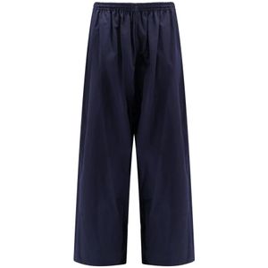 Balenciaga Wijde Katoenen Broek Baggy Stijl , Blue , Heren , Maat: M