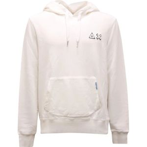 Sun68, Heren, Sweatshirts & Hoodies, Wit, Maat: L