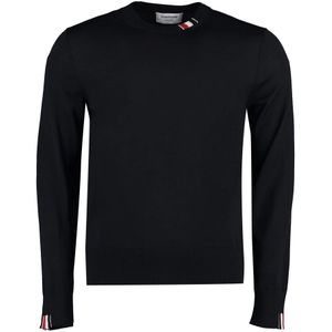 Thom Browne, Heren, Truien, Blauw, Maat: L Wol,