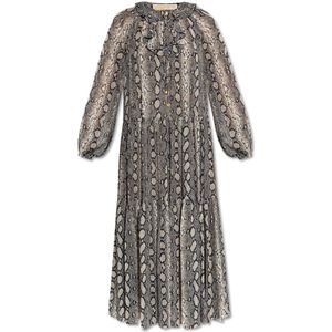 Michael Kors, Dames, Jurken, Grijs, Maat: XS Chiffon,