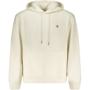 Calvin Klein, Heren, Sweatshirts & Hoodies, Wit, Maat: S Katoen,