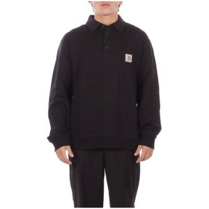 Carhartt Wip, Heren, Sweatshirts & Hoodies, Zwart, Maat: M Katoen,