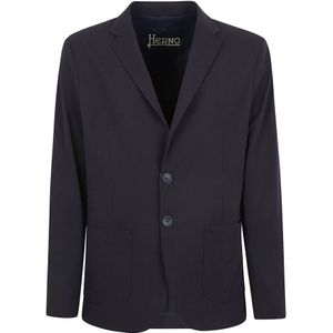 Herno, Heren, Jassen, Blauw, Maat: M Poliester,