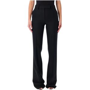 Tom Ford, Dames, Broeken, Zwart, Maat: XS Wol,