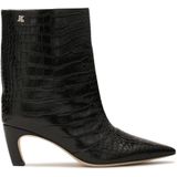 Kazar Studio - Moderne Laarzen - Zwart - Dames - Korte Brede Schacht - Leer