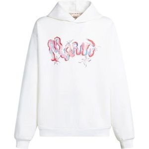 Marni, Heren, Sweatshirts & Hoodies, Wit, Maat: S Katoen,