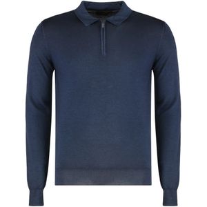 Moorer, Heren, Truien, Blauw, Maat: M Katoen,