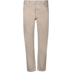 Zegna, Heren, Jeans, Beige, Maat: W36 Katoen,