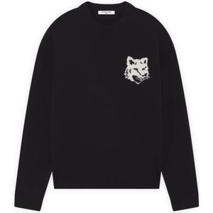 Maison Kitsuné, Heren, Truien, Zwart, Maat: XL
