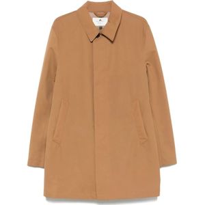 Peuterey - Jas - Beige - Heren - Lichtgewicht met Verborgen Knoopsluiting