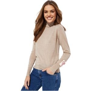 Golden Goose, Dames, Truien, Beige, Maat: 2XS Wol,