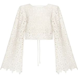 Undress Code, Dames, Blouses & Shirts, Wit, Maat: S Katoen,