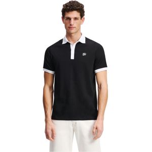 Karl Lagerfeld, Heren, Tops, Zwart, Maat: M Katoen,