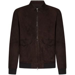 Franzese Collection, Heren, Jassen, Bruin, Maat: L Suède,