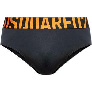 Dsquared2, Heren, Badkleding, Zwart, Maat: L Polyamide,