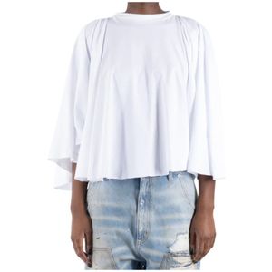 MM6 Maison Margiela, Dames, Blouses & Shirts, Wit, Maat: M Katoen,